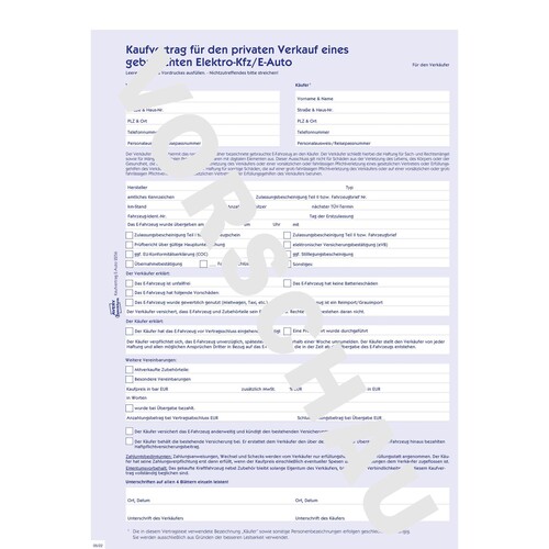Kaufvertrag für gebrauchtes Elektro-Kfz A4 selbstdurchschreibend Zweckform 4-seitig 2256 Produktbild Additional View 2 L