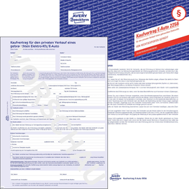 Kaufvertrag für gebrauchtes Elektro-Kfz A4 selbstdurchschreibend Zweckform 4-seitig 2256 Produktbild