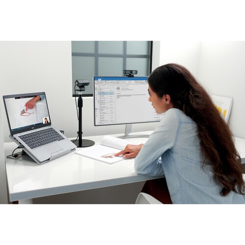 Webcam W2000 1080p Autofocus 1920x1080 @ 30fps Kensington K81175WW Produktbild Side View L