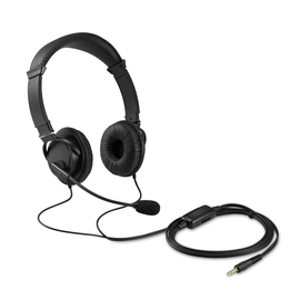 Headset Stereo mit Mikrofon und Laut- stärkenregeler Klinke Anschl. Kensington schwarz K33597WW Produktbild