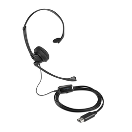 Headset Mono mit Mikrofon und Laut- stärkenregeler USB-A Anschl. Kensington schwarz K80100WW Produktbild