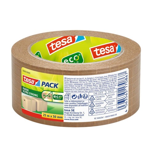 Klebeband Papier ultra strong 50mm x 25m eco Logo Tesa 56000-00000-00 (RLL=25 METER) Produktbild