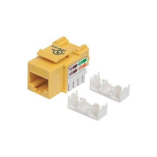 Intellinet Cat5e Modularbuchse, UTP, Keystone Jack, gelb, benötigt LSA-Auflegewerkzeug Produktbild