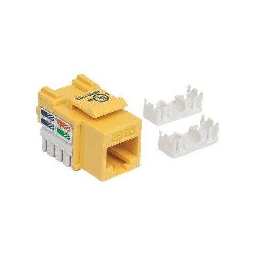 Intellinet Cat5e Modularbuchse, UTP, Keystone Jack, gelb, benötigt LSA-Auflegewerkzeug Produktbild Additional View 1 L