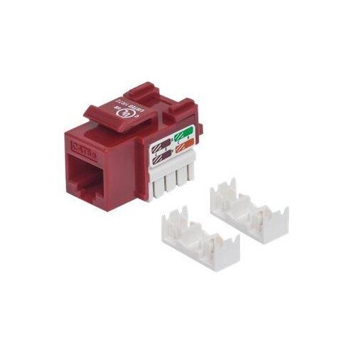 Intellinet Cat5e Modularbuchse, UTP, Keystone Jack, rot, benötigt LSA-Auflegewerkzeug Produktbild