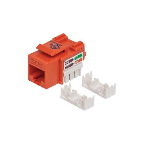 Intellinet Cat5e Modularbuchse, UTP, Keystone Jack, orange, benötigt LSA-Auflegewerkzeug Produktbild