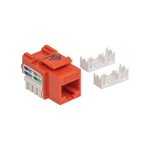 Intellinet Cat5e Modularbuchse, UTP, Keystone Jack, orange, benötigt LSA-Auflegewerkzeug Produktbild Additional View 1 L
