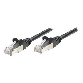 Intellinet Network Patch Cable, Cat5e, 0.5m, Black, CCA, SF/UTP, PVC, RJ45, Gold Plated Contacts, Sn Produktbild