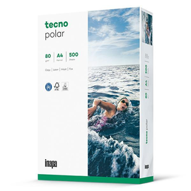 Kopierpapier tecno polar A4 80g 100er Weiße Recycling PCF FSC 135CIE Blauer Engel EU-Ecolabel (PACK=500 BLATT) Produktbild