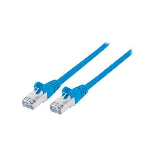 Intellinet Network Patch Cable, Cat6A, 0.5m, Blue, Copper, S/FTP, LSOH / LSZH, PVC, RJ45, Gold Plate Produktbild