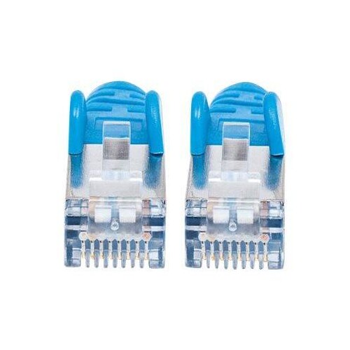 Intellinet Network Patch Cable, Cat6A, 0.5m, Blue, Copper, S/FTP, LSOH / LSZH, PVC, RJ45, Gold Plate Produktbild Additional View 3 L