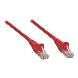 Intellinet Network Patch Cable, Cat5e, 0.25m, Red, CCA, SF/UTP, PVC, RJ45, Gold Plated Contacts, Sna Produktbild