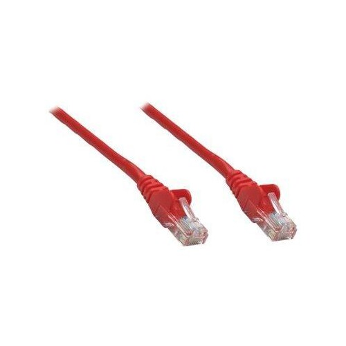Intellinet Network Patch Cable, Cat5e, 0.25m, Red, CCA, SF/UTP, PVC, RJ45, Gold Plated Contacts, Sna Produktbild