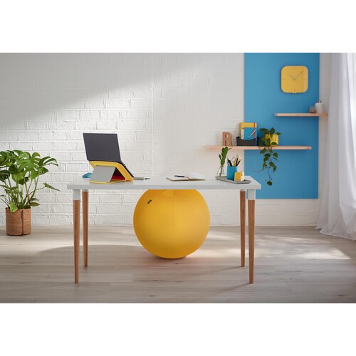 Sitzball Ergo Cosy 65cm Durchmesser mit Stoffüberzug gelb Leitz 5279-00-19 Produktbild Additional View 3 L