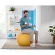 Sitzball Ergo Cosy 65cm Durchmesser mit Stoffüberzug gelb Leitz 5279-00-19 Produktbild Default S