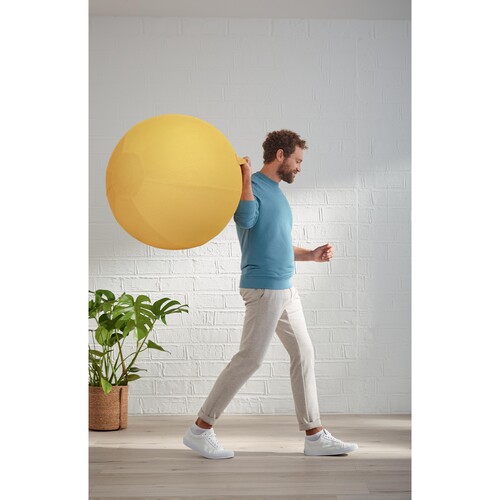 Sitzball Ergo Cosy 65cm Durchmesser mit Stoffüberzug gelb Leitz 5279-00-19 Produktbild Additional View 9 L