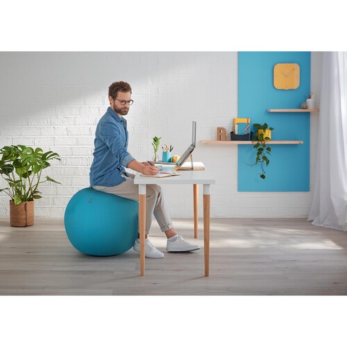 Sitzball Ergo Cosy 65cm Durchmesser mit Stoffüberzug blau Leitz 5279-00-61 Produktbild Additional View 7 L