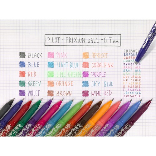 Tintenroller Frixion Clicker 07 SET2GO BL-FR7-S4-1 0,4mm Pilot farbig sortiert 2260SG4E (ETUI=4 STÜCK) Produktbild Additional View 4 L