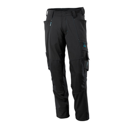 Hose mit Knietaschen, Stretch, leicht /  Gr. 90C49, Schwarz Produktbild