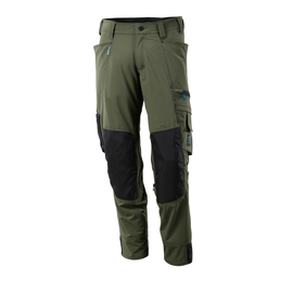 Hose mit Knietaschen, Stretch, leicht /  Gr. 82C48, Moosgrün Produktbild