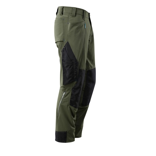 Hose mit Knietaschen, Stretch, leicht /  Gr. 90C60, Moosgrün Produktbild Additional View 3 L