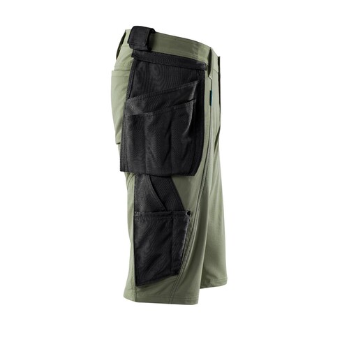 Shorts,abnehmbaren Hängetaschen,Stretch  Handwerkershorts / Gr. C45, Moosgrün Produktbild Additional View 3 L