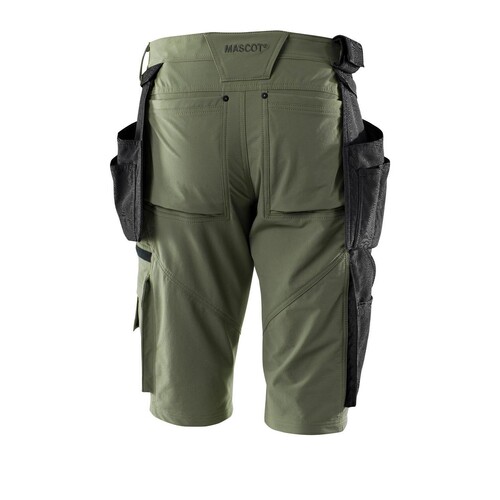 Shorts,abnehmbaren Hängetaschen,Stretch  Handwerkershorts / Gr. C66, Moosgrün Produktbild Additional View 2 L