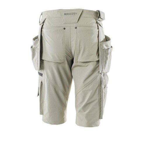 Shorts,abnehmbaren Hängetaschen,Stretch  Handwerkershorts / Gr. C54, Hellkhaki Produktbild Additional View 2 L