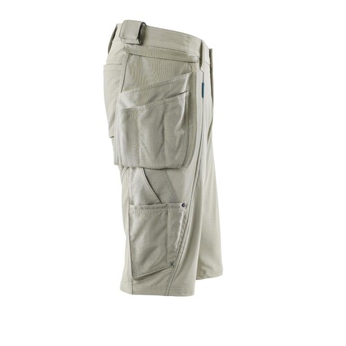 Shorts,abnehmbaren Hängetaschen,Stretch  Handwerkershorts / Gr. C46, Hellkhaki Produktbild Additional View 3 L