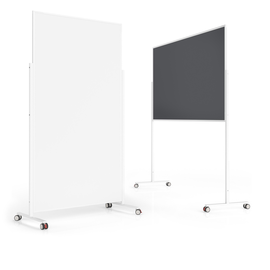 Whiteboard Desgin / Vario Pin Filz grau Rahmen weiß 180x100cm Magnetoplan 1181301 Produktbild