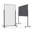 Whiteboard Desgin / Vario Pin Filz grau Rahmen schwarz 180x100cm Magnetoplan 1181401 Produktbild Additional View 1 S