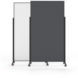 Whiteboard Desgin / Vario Pin Filz grau Rahmen schwarz 180x100cm Magnetoplan 1181401 Produktbild