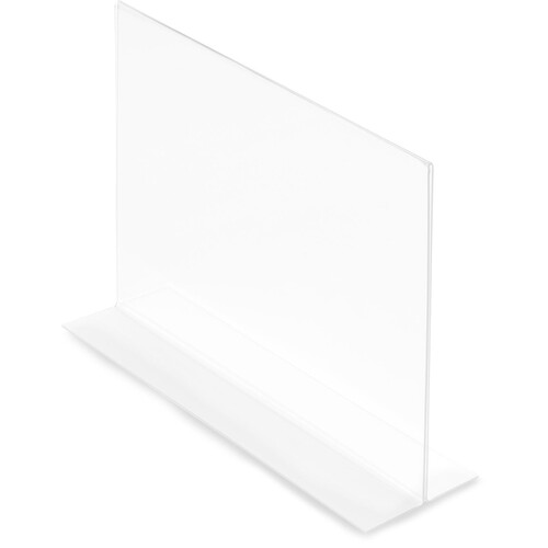Tischaufsteller Classic Image A4 quer gerade doppelseitige Präsentation glasklar Polystyrol Magnetoplan 47701 Produktbild Front View L