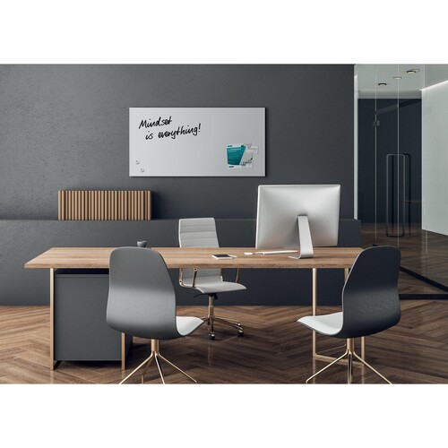 Glas-Magnetboard artverum 910x460x15mm matt super-weiß Sigel GL546 Produktbild Additional View 2 L