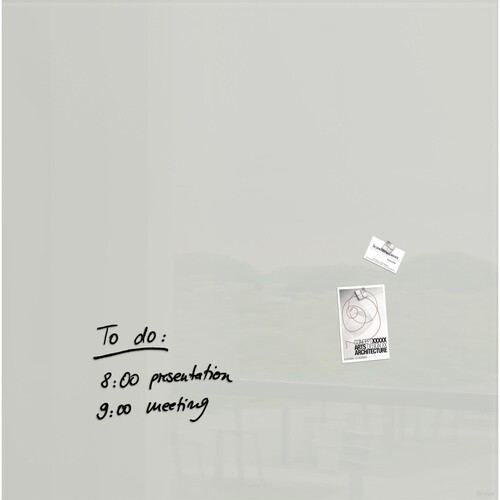 Glas-Magnetboard artverum 1000x1000x18mm grau magnetisch Sigel GL203 Produktbild Front View L