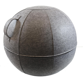 Sitzball ERGO SPHERE 65cm Durchmesser grau Filz Unilux 400165093 Produktbild