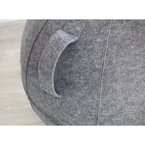 Sitzball ERGO SPHERE 65cm Durchmesser grau Filz Unilux 400165093 Produktbild Back View L