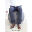 Sitzball ERGO SPHERE 65cm Durchmesser grau Filz Unilux 400165093 Produktbild Additional View 5 S