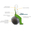 Sitzball ERGO SPHERE 65cm Durchmesser grau Filz Unilux 400165093 Produktbild Additional View 8 S
