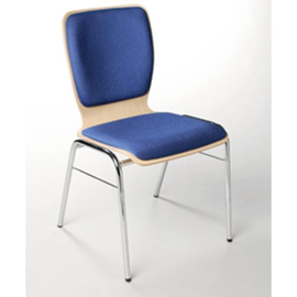 Besucherstuhl JARA Gestell verchromt Sitz- / Rückenpolster-Farbe blau Deskin 30346653 Produktbild