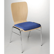 Besucherstuhl JARA Gestell verchromt Sitzpolster-Farbe blau Deskin 30159367 Produktbild