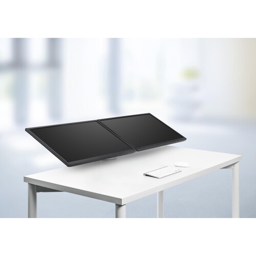 Monitorhalter Clu Duo C Arm mit Tischbefestigung silber Novus 990+4019+000 Produktbild Side View L