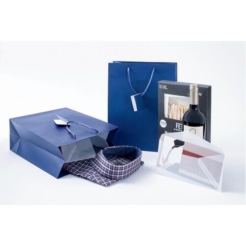 Geschenktasche L 26x33x12cm ultramarinblau Sigel GT503 (PACK=5 STÜCK) Produktbild Additional View 1 L