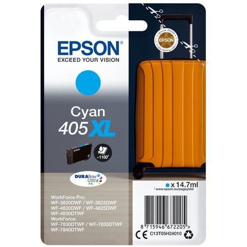 Tintenpatrone T05H für Epson Stylus WF3820 14,7ml cyan Epson T05H24010 Produktbild Front View L
