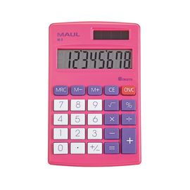 Taschenrechner 8-stelliges Display M8 pink Solar-/Batteriebetrieb Maul 7261022 11,5x6,9x1cm Produktbild