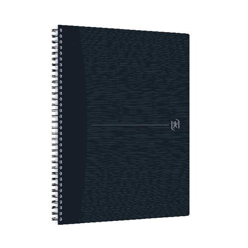 Spiralbuch Oxford Origins A4 kariert 70Blatt schwarz 400150006 Scribzee kompatibel Produktbild Front View L