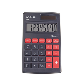 Taschenrechner 8-stelliges Display M8 schwarz Solar-/Batteriebetrieb Maul 7261090 11,5x6,9x1cm Produktbild