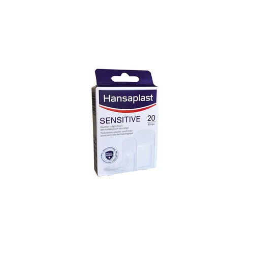 Hansaplast Pflaster Sensitive 46041 sortiert 20St. (PACK=20 STÜCK) Produktbild Front View L