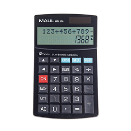 Tischrechner 12-stelliges Display MTL600 schwarz Solar-/Batteriebetrieb Maul 7269090 17x10,3x2,6cm Produktbild