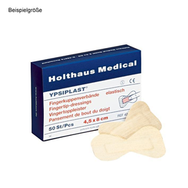 YPSIPLAST Fingerkuppenverband hautfarben 4,5 x 8 cm, elastisch (50 Stck.) (PACK=50 STÜCK) Produktbild